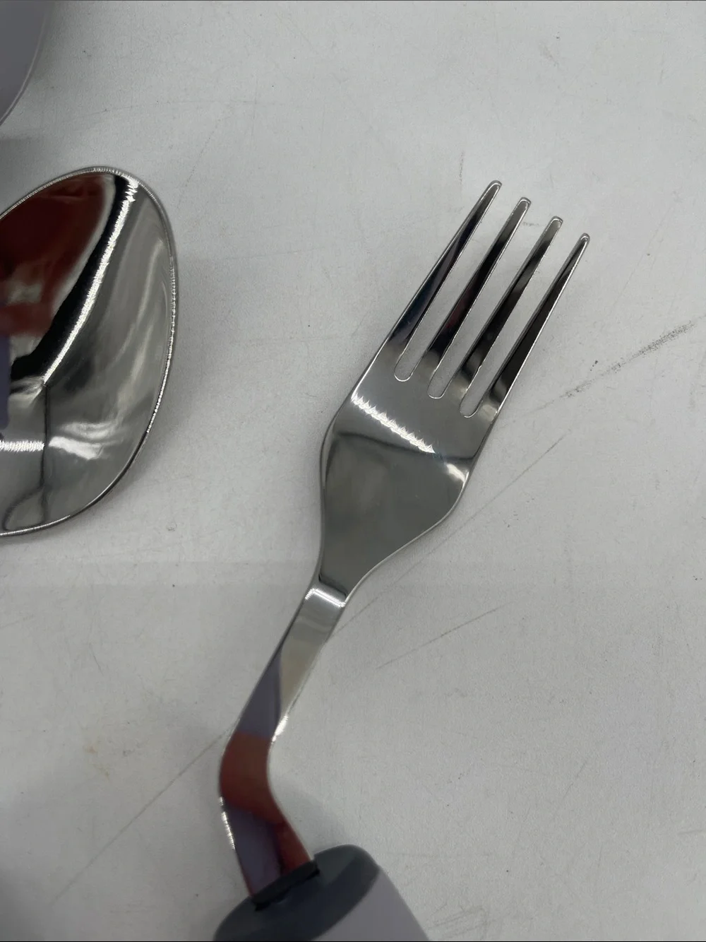 BASESMALL Left-Handed Adaptive Angled Utensil Set of 4